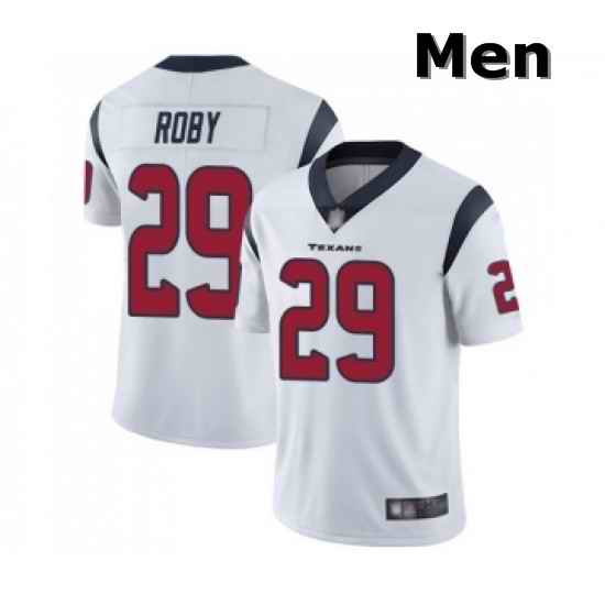 Men Houston Texans 29 Bradley Roby White Vapor Untouchable Limited Player Football Jersey